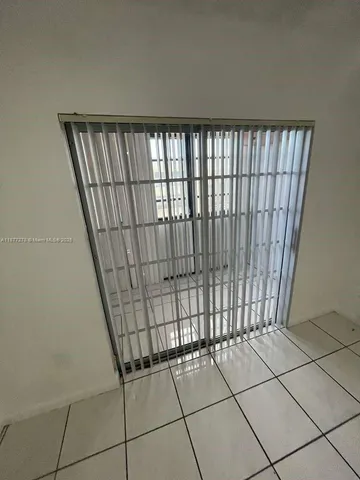 a view of a black and white floor