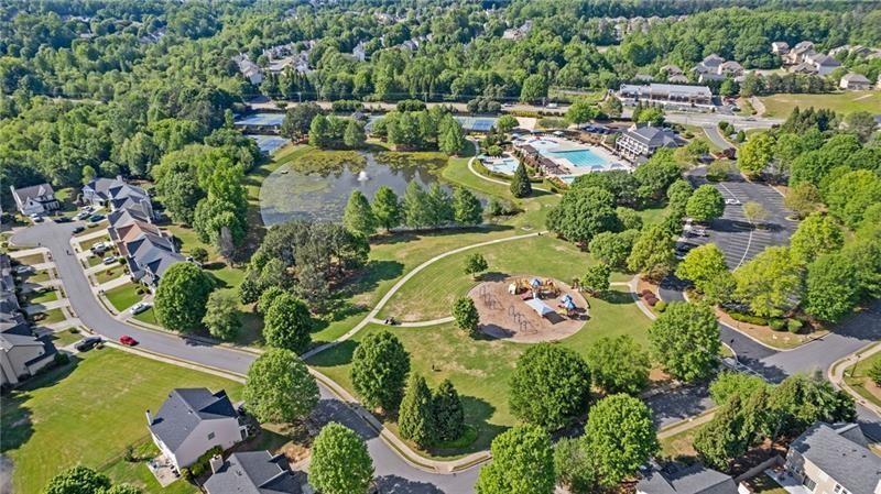 3525 Elder Field Lane Cumming, GA 30040 - Photo 36 of 45 an aerial view of a house with a garden