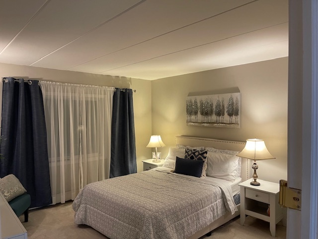 158 East Bailey Road, Unit F Naperville, IL 60565 - Photo 3 of 11 a bedroom with a bed and a lamp