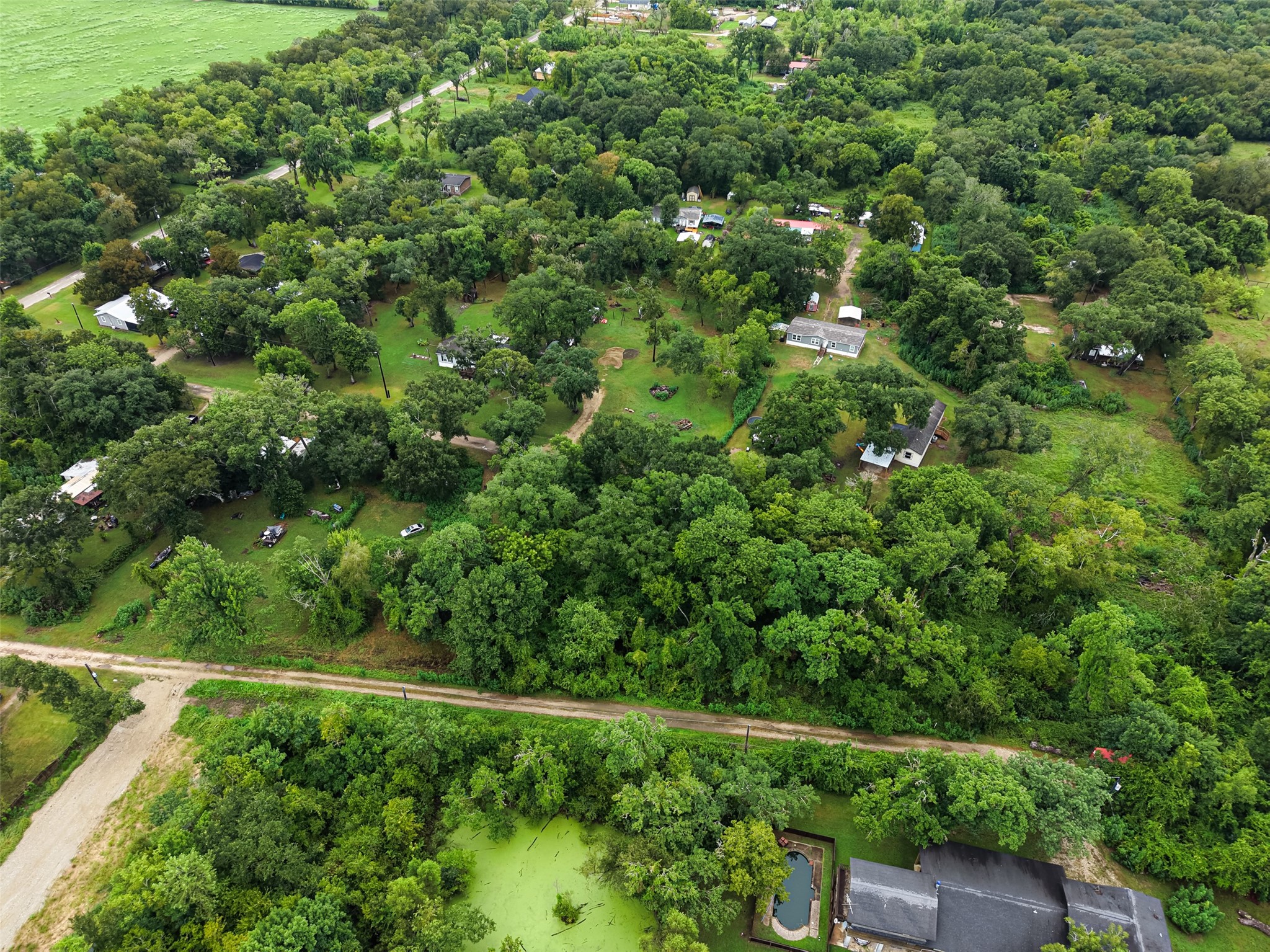 0 Pine Street Rosharon, TX 77583 - Photo 7 of 11 Bird's-eye view illustrating the property's location within the surrounding neighborhood and countryside.