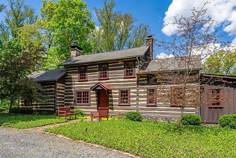 Restored log cabin main house