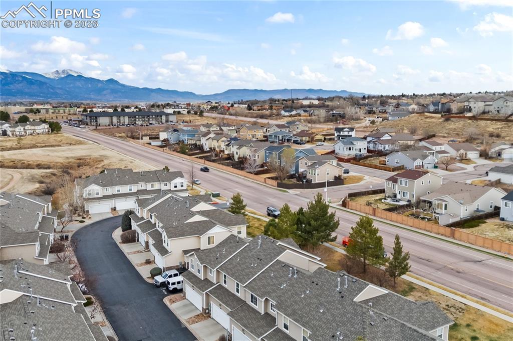7362 Sandy Springs Point Fountain, CO 80817 - Photo 32 of 41 an aerial view of residential houses with outdoor space