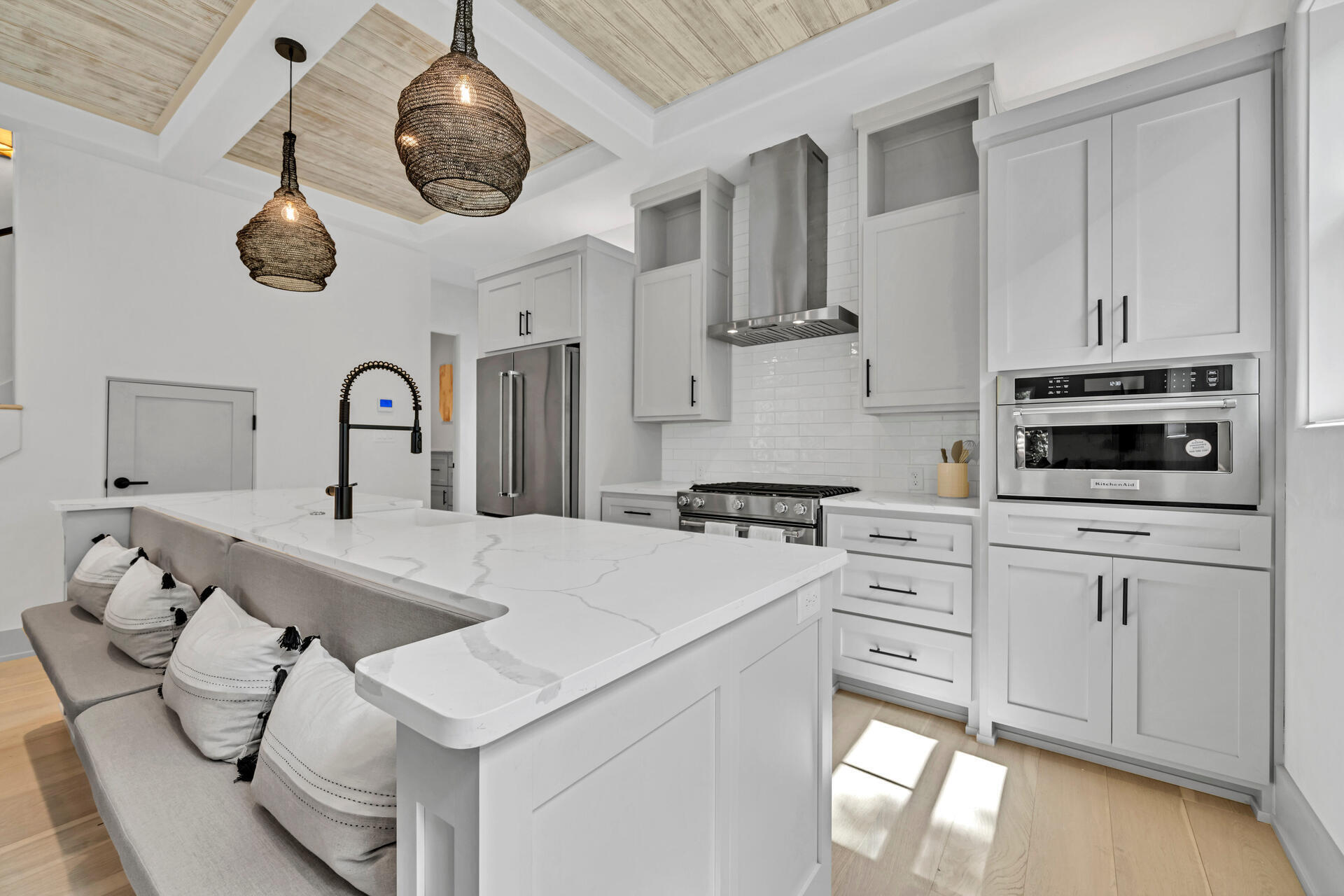 250 Grande Pointe Cir Inlet Beach Inlet Beach, FL 32461 - Photo 16 of 48 a kitchen with cabinets and chandelier