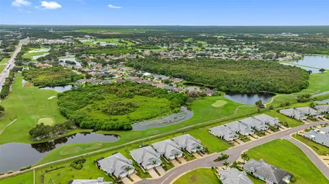 an aerial view of a city