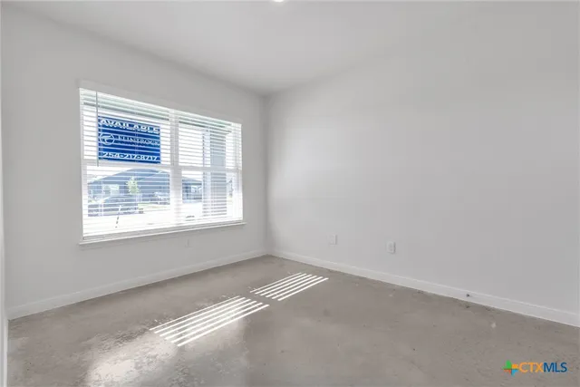 an empty room with a window