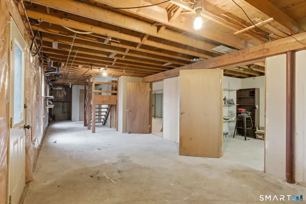a view of a garage