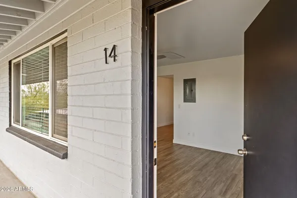 a view of front door