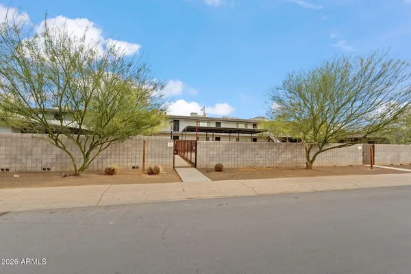 a view of road and trees