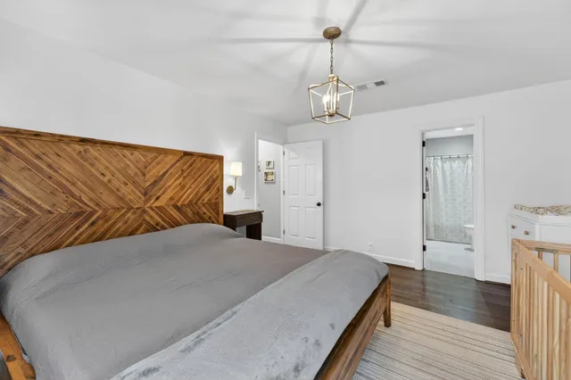 a view of a lake and yard