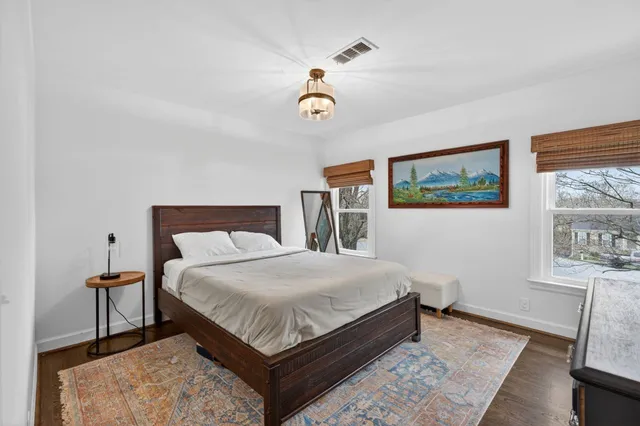 a view of a lake with a mountain