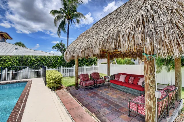 a outdoor living with furniture