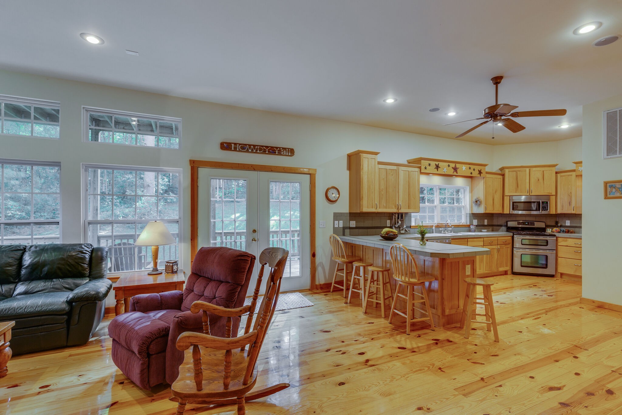 7430 Sleepy Hollow Road Fairview, TN 37062 - Photo 23 of 46 a living room with furniture a large window and a dining table
