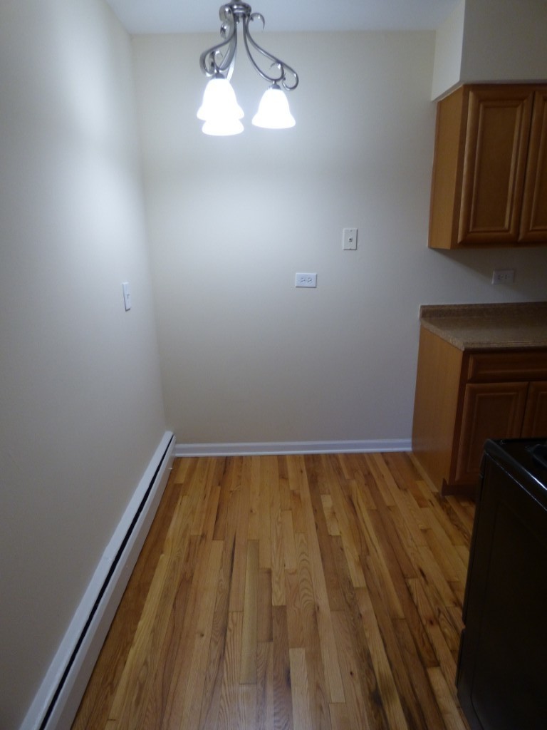 1626 West Estes Avenue, Unit 1F Chicago, IL 60626 - Photo 5 of 9 a view of empty room with wooden floor and fireplace