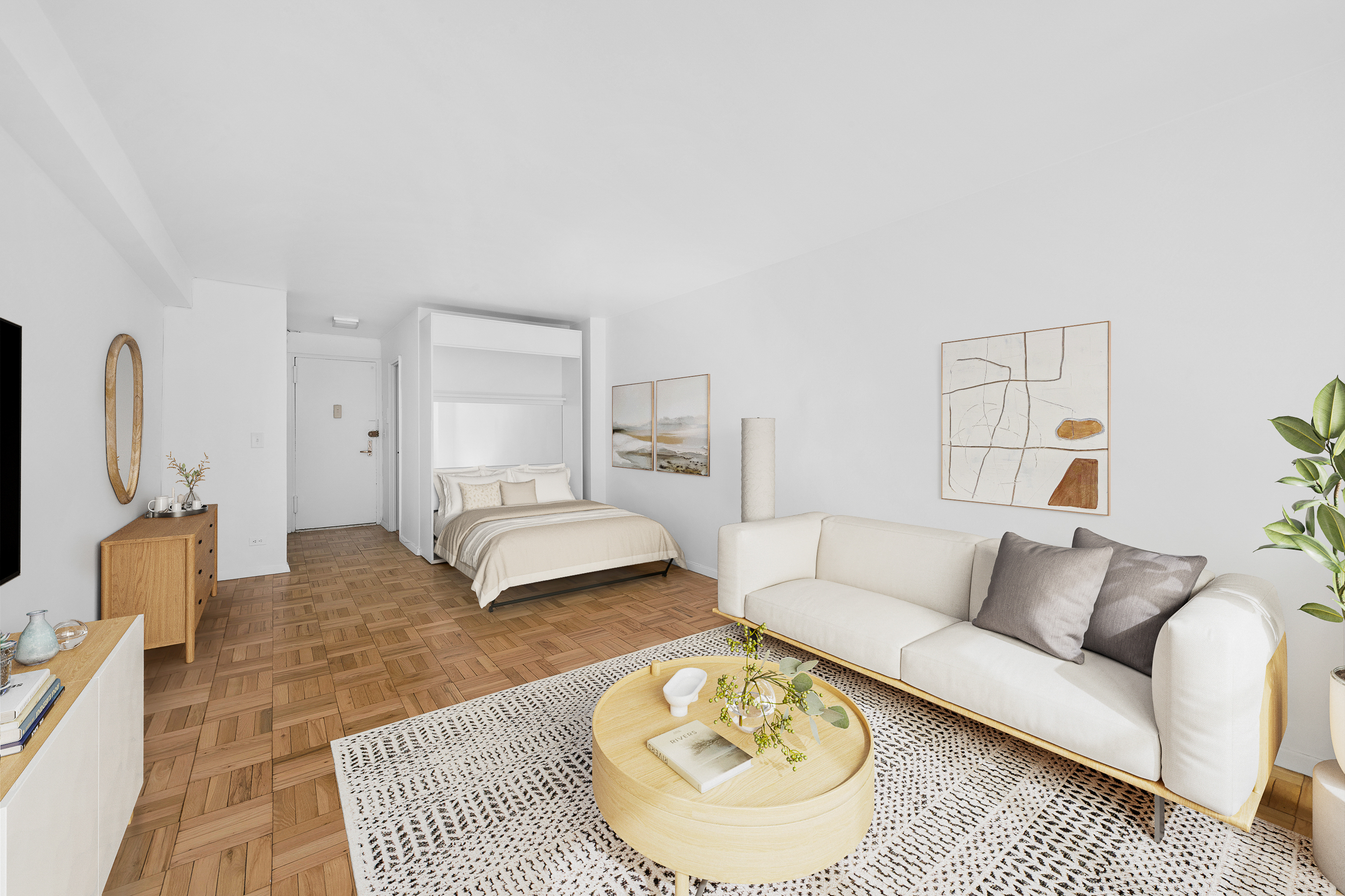 69 West 9th Street, Unit 8H Manhattan, NY 10011 - Photo 2 of 7 a living room with furniture and a table