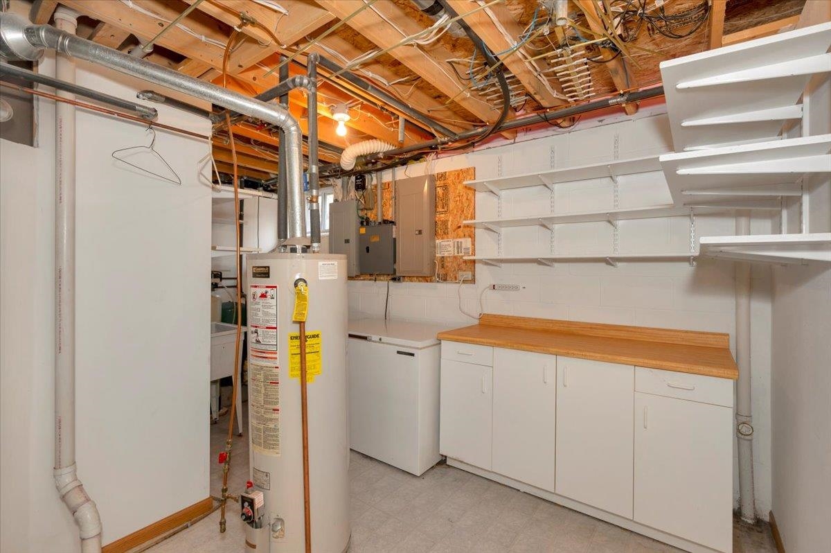 6373 Maple Grove Road Cloquet, MN 55720 - Photo 21 of 42 Unfinished below grade area with light floors, gas water heater, and electric panel