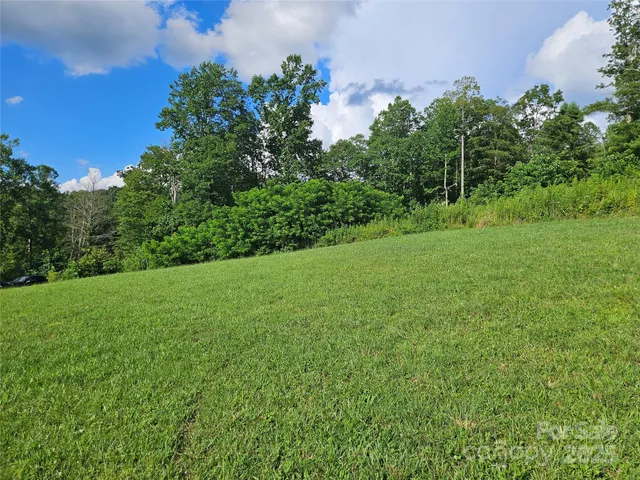 a view of a big yard with a house