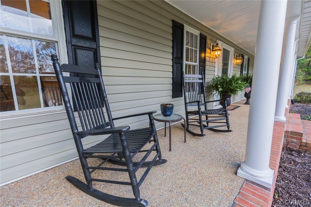 7157 Hughes Road Sandston, VA 23150 - Photo 4 of 47 Extra deep, Wrap-Around, Country Porch. Brick and