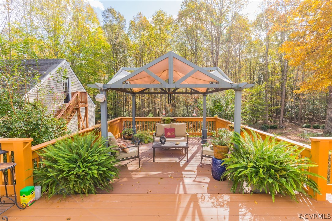 7157 Hughes Road Sandston, VA 23150 - Photo 43 of 47 Large, Custom, Two-Tiered Deck with Gazebo, access