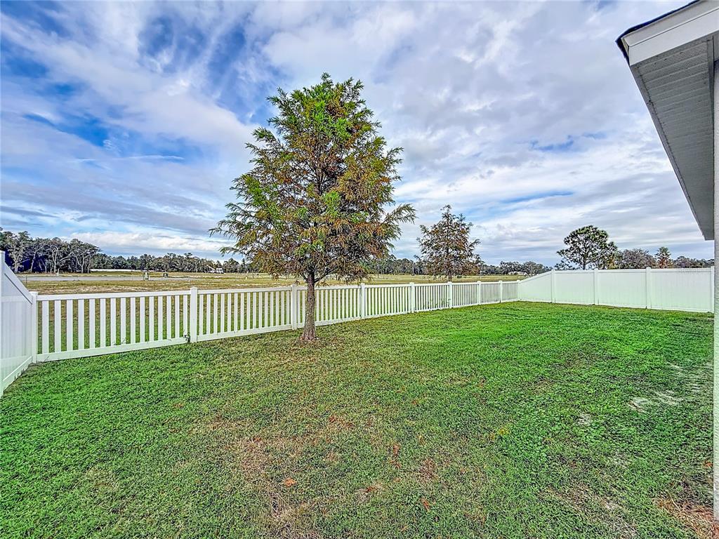 6945 Gideon Circle Zephyrhills, FL 33541 - Photo 39 of 45 a view of a backyard with a garden