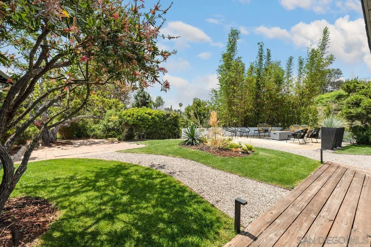 465 Glencrest Drive Solana Beach, CA 92075 - Photo 26 of 28 a view of backyard with swimming pool