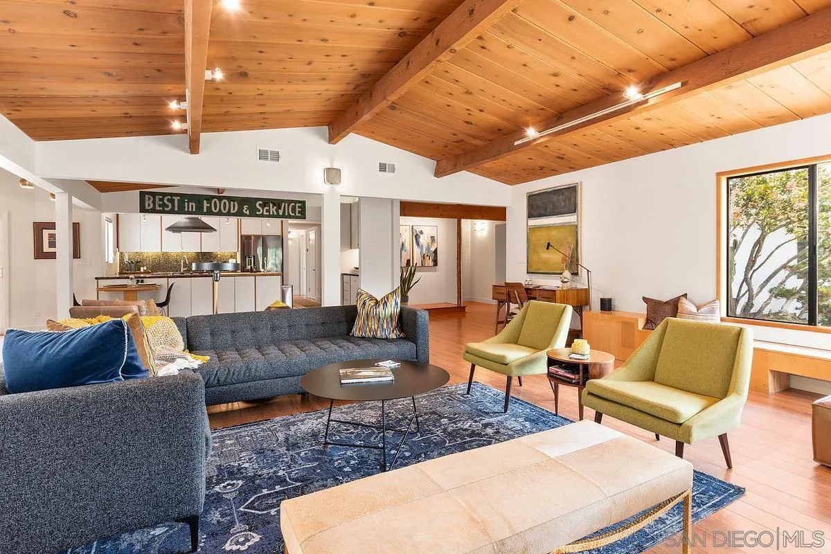 465 Glencrest Drive Solana Beach, CA 92075 - Photo 5 of 28 a living room with furniture and wooden floor