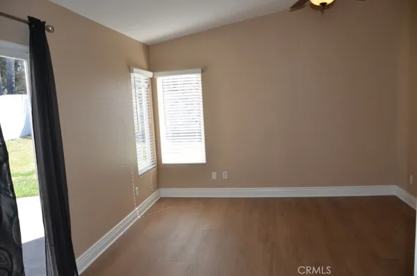 an empty room with a window