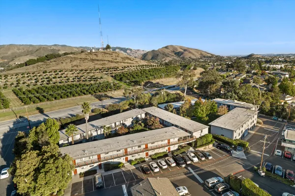an aerial view of multiple house