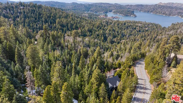 a view of city and mountain