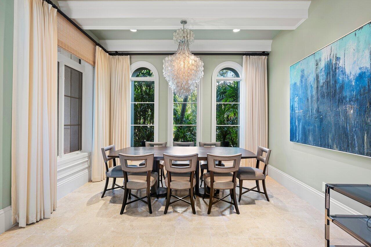 8 Driftwood Landing Road Gulf Stream, FL 33483 - Photo 44 of 67 a view of a dining room with furniture window and outside view