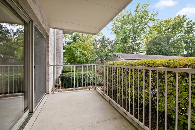 a view of a balcony