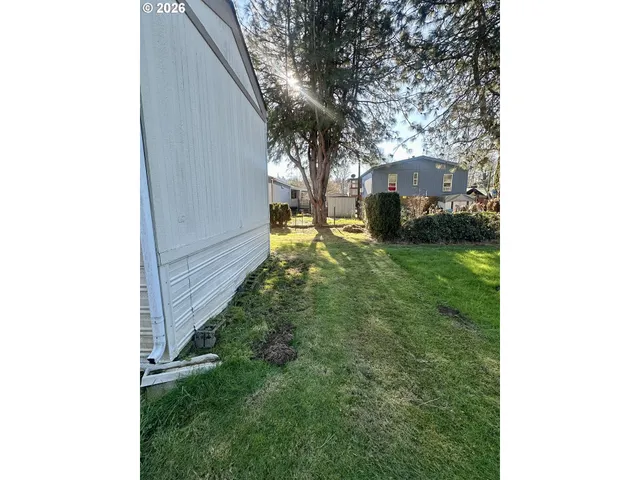 a view of a back yard of the house