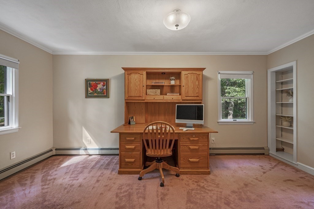 118 Herrick Road Boxford, MA 01921 - Photo 23 of 42 a view of a workspace with furniture and a window