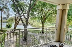 a view of a trees in a yard