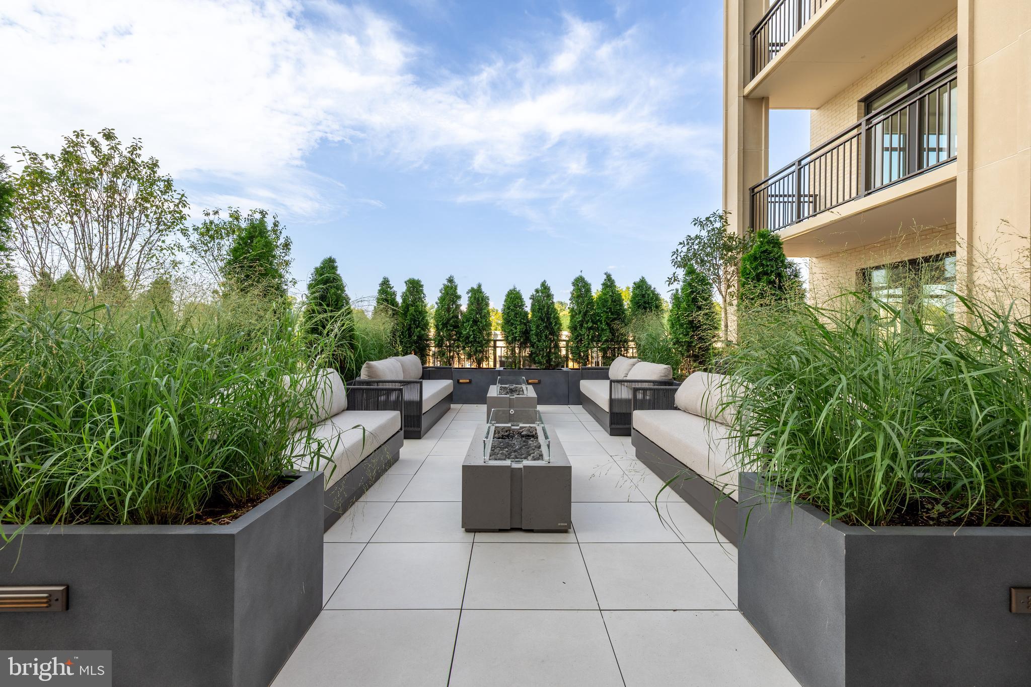 6718 Lowell Avenue, Unit 702 McLean, VA 22101 - Photo 65 of 75 a view of a roof deck with couches and potted plants