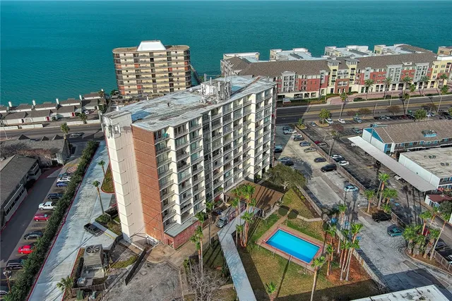 a view of a city with tall buildings