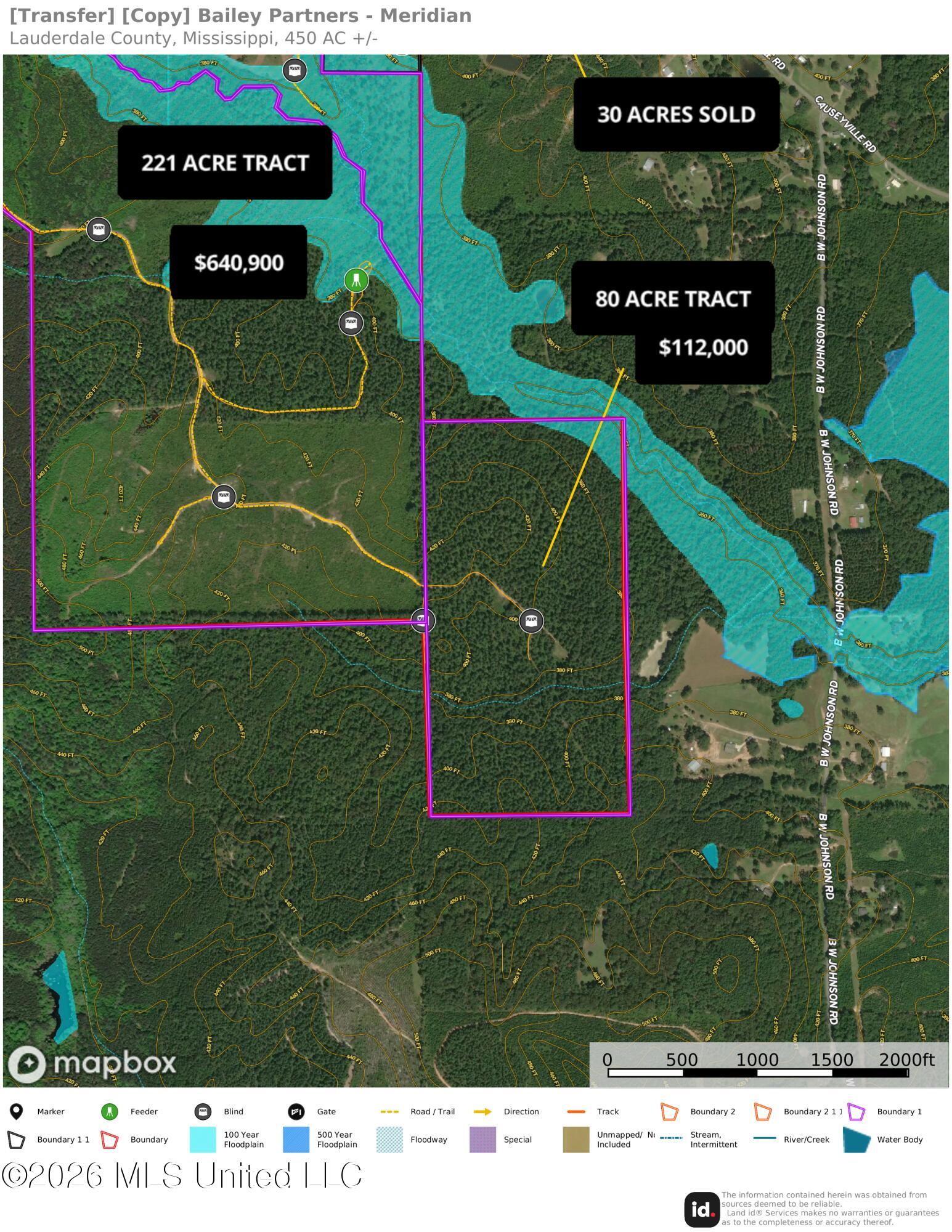 80-ac Skyline Road Meridian, MS 39301 - Photo 2 of 2 Unlabeled Map Without Priced Per Lot 80a