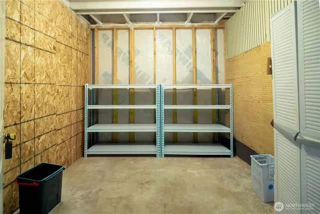 a view of a glass door with a rug