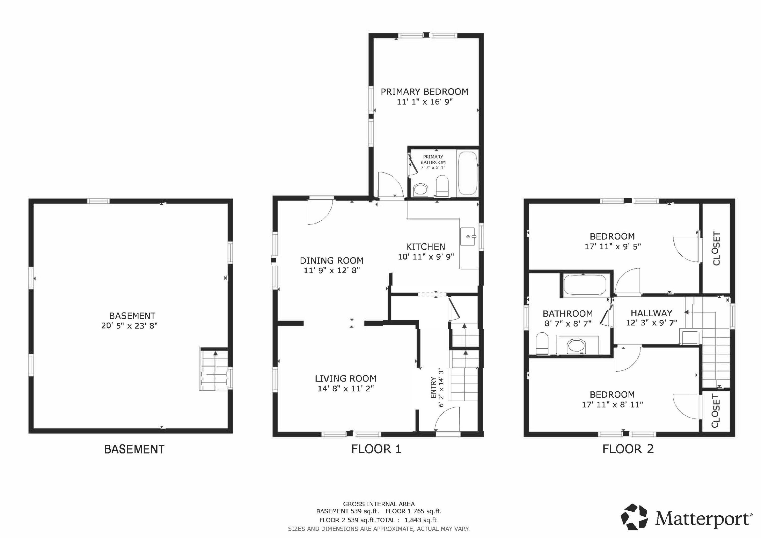 22 14th Street Bangor, ME 04401 - Photo 28 of 28 Floor Plan