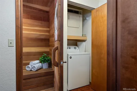 a room with storage and utility room