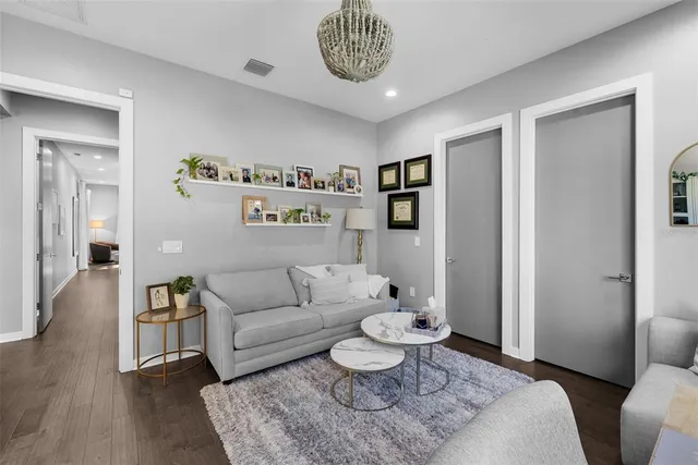 a view of a city and lake