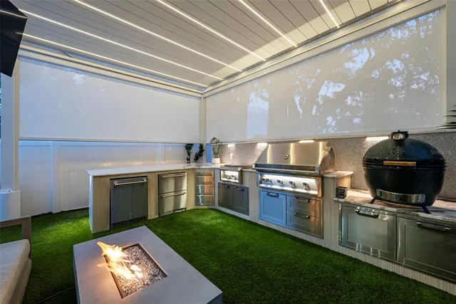 a house view with a garden space