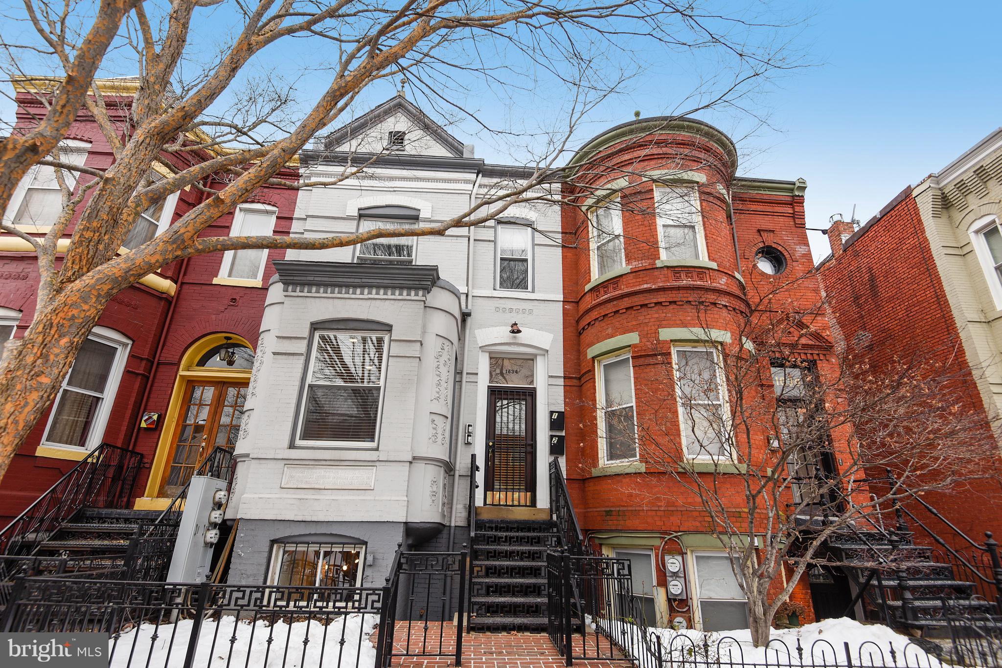 1634 6th Street Northwest, Unit 1 Washington, DC 20001 - Photo 2 of 36 Exterior Front - Victorian Built in 1900 - big Bay