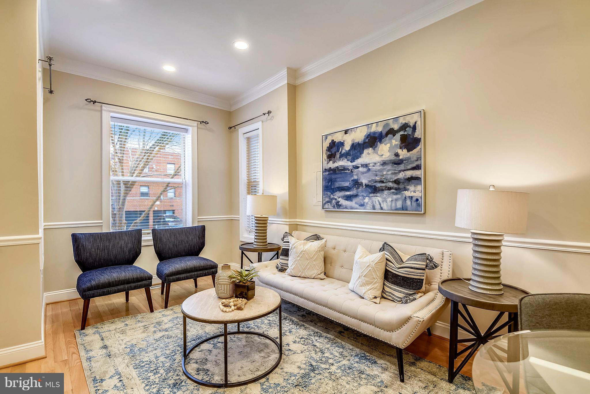 1634 6th Street Northwest, Unit 1 Washington, DC 20001 - Photo 4 of 36 Living Room w/beautiful East Facing Bay Window!