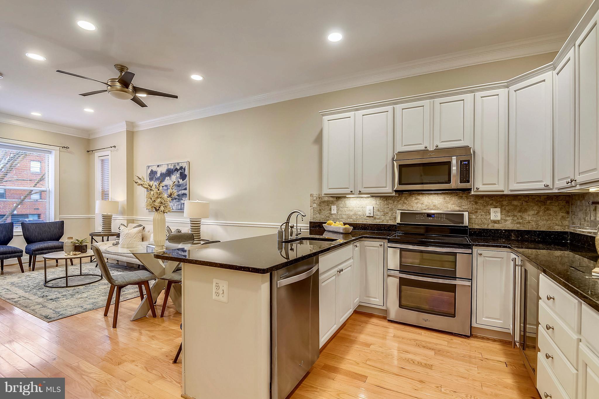 1634 6th Street Northwest, Unit 1 Washington, DC 20001 - Photo 10 of 36 Kitchen-Double Oven & Built-in Microwave.