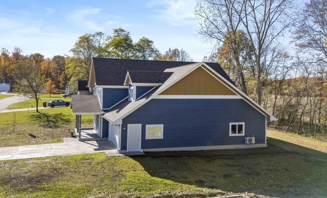 a house view with a outdoor space