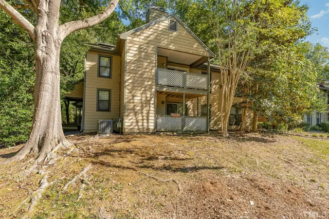 a backyard of a house