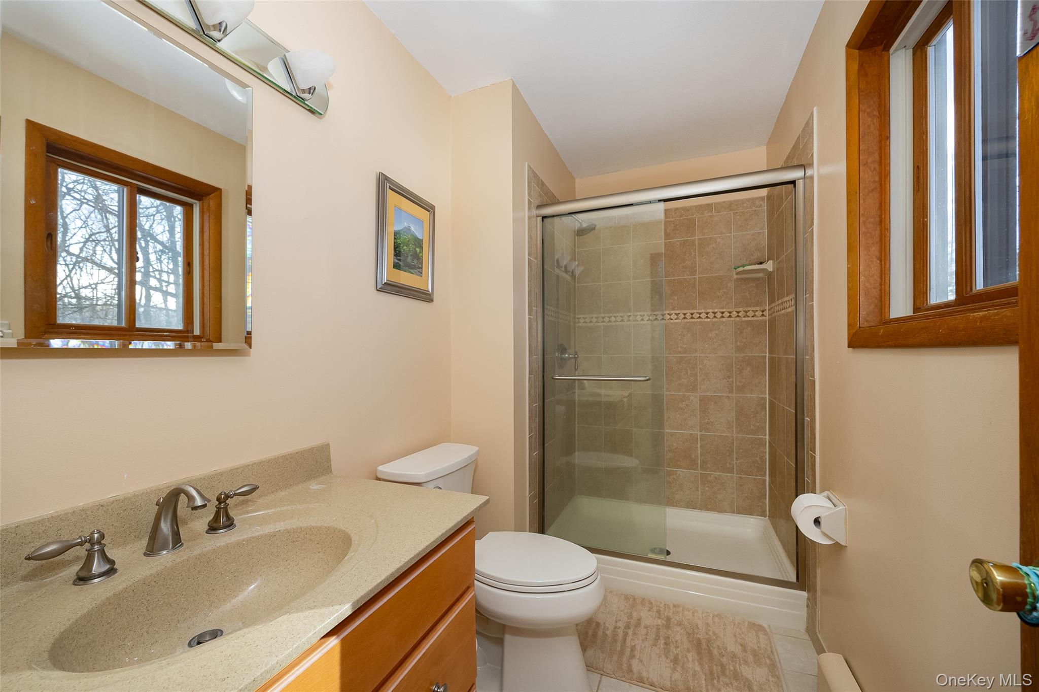 5 Chestnut Ridge Road Poughkeepsie, NY 12603 - Photo 19 of 39 a bathroom with a sink toilet and shower
