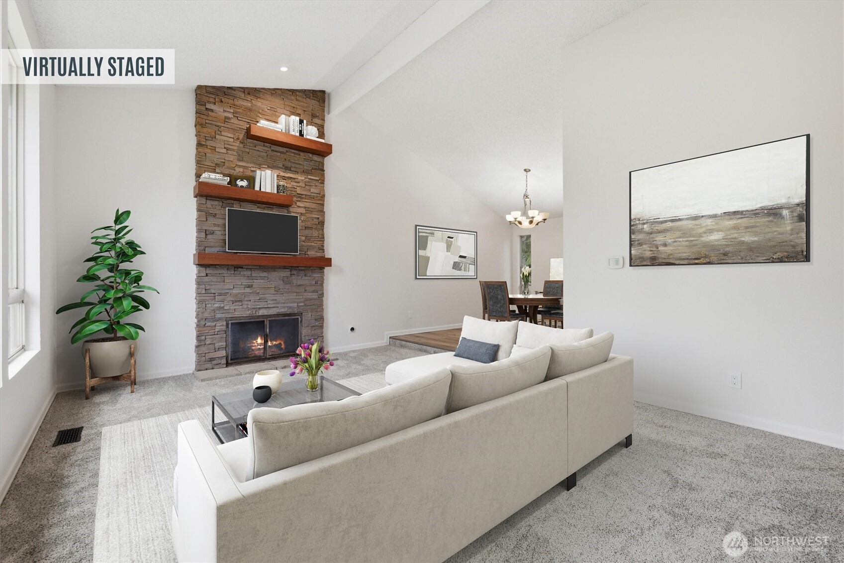 14312 63rd Avenue West Edmonds, WA 98026 - Photo 5 of 40 a living room with furniture and a fireplace