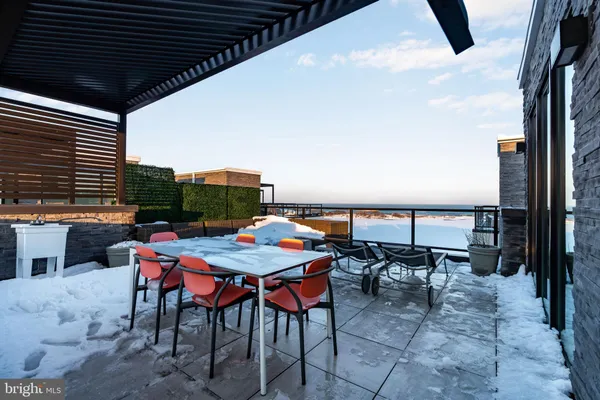 a outdoor space with furniture