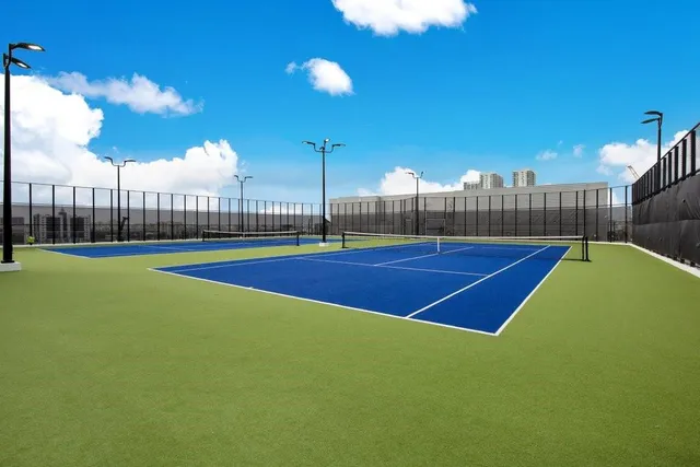 a view of building with a street